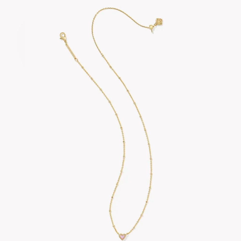 💖KENDRA SCOTT Mini Ari Heart Gold Satellite sSort Pendant Necklace - Picture 6 of 8